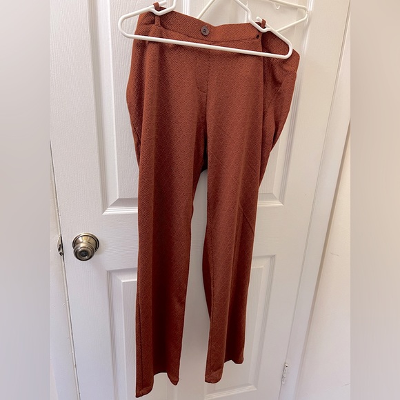 COPY - Betabrand Straight-Leg Dress Pant Yoga Pants (Brick) XXL - Picture 8 of 9